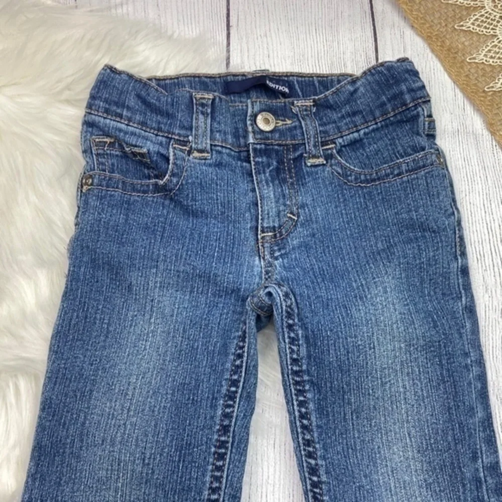 Basic Edition Girls Jeans Size 5 Bootcut Blue Denim Jeans